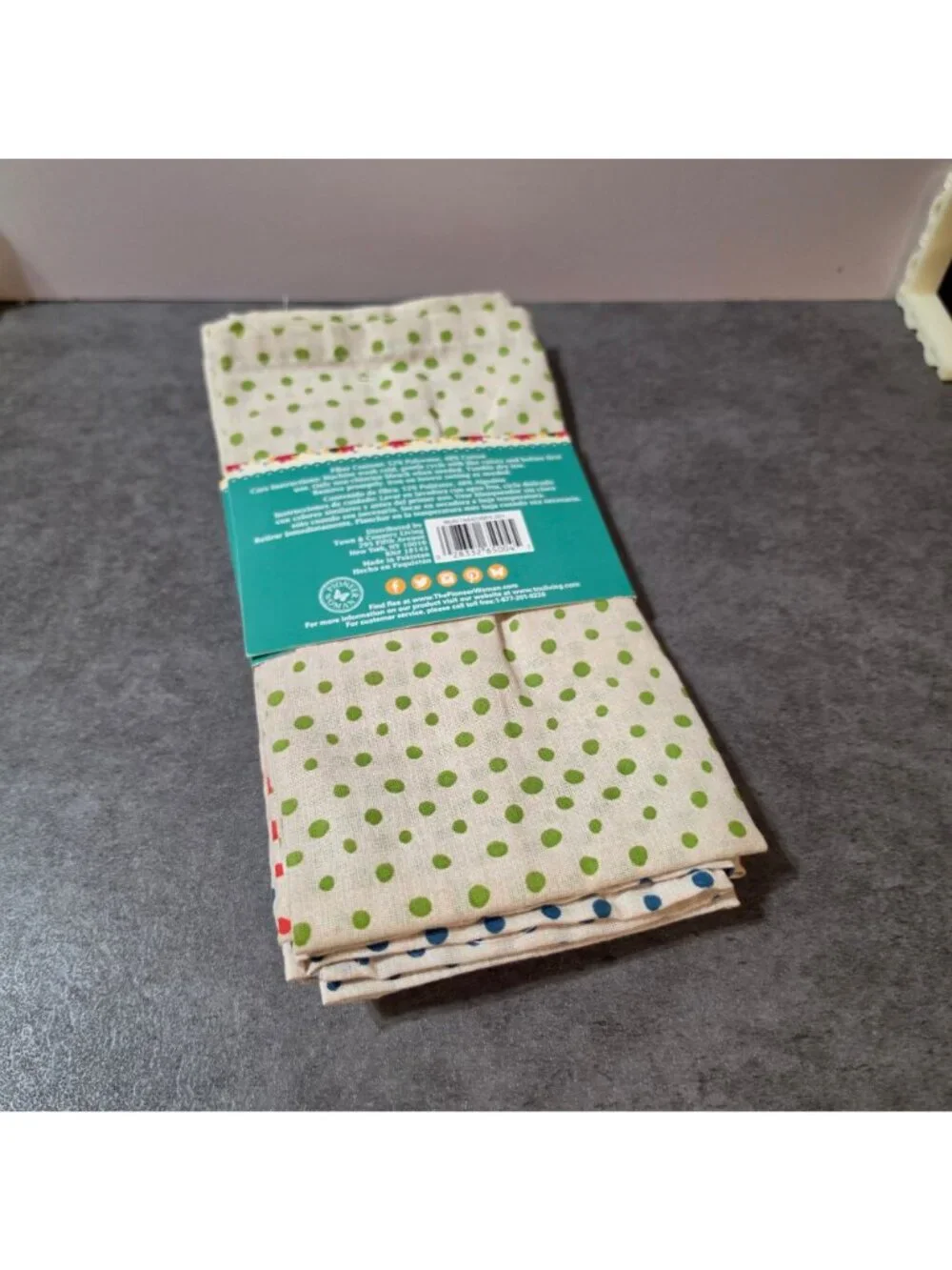Pioneer Woman Retro Dot Napkins Set of 4 Cloth 18x18 Multicolor Polka Dot NIP